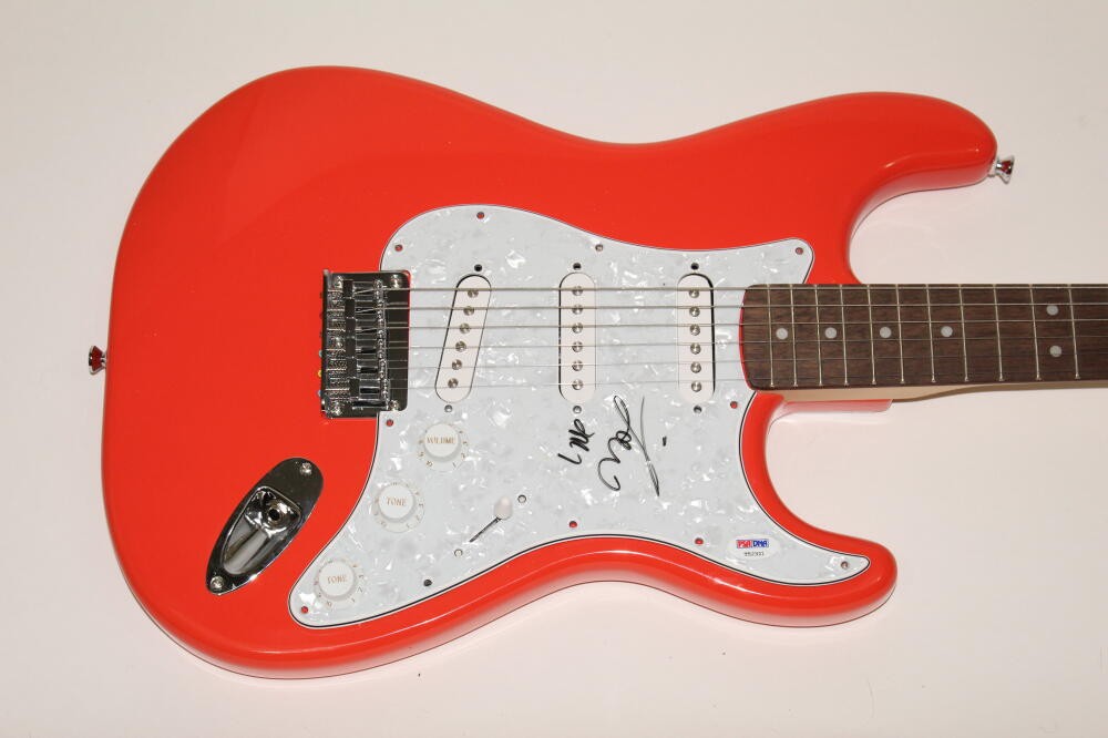 PETER MAX SIGNED AUTOGRAPH FENDER BRAND ELECTRIC GUITAR -PSYCHEDELIC POP ART PSA