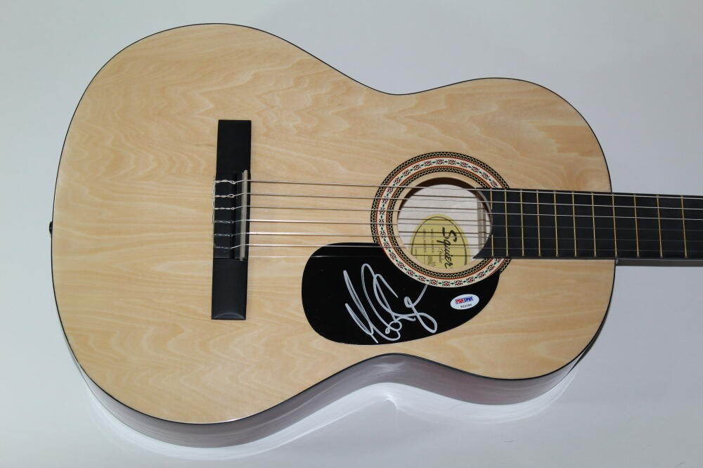 MARC ROBERGE SIGNED AUTOGRAPH FENDER BRAND ACOUSTIC GUITAR OAR ANY TIME NOW PSA