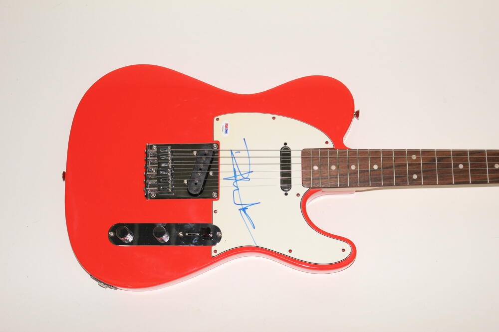 DAVE MATTHEWS BAND SIGNED AUTOGRAPH FENDER ELECTRIC TELECASTER GUITAR CRASH PSA