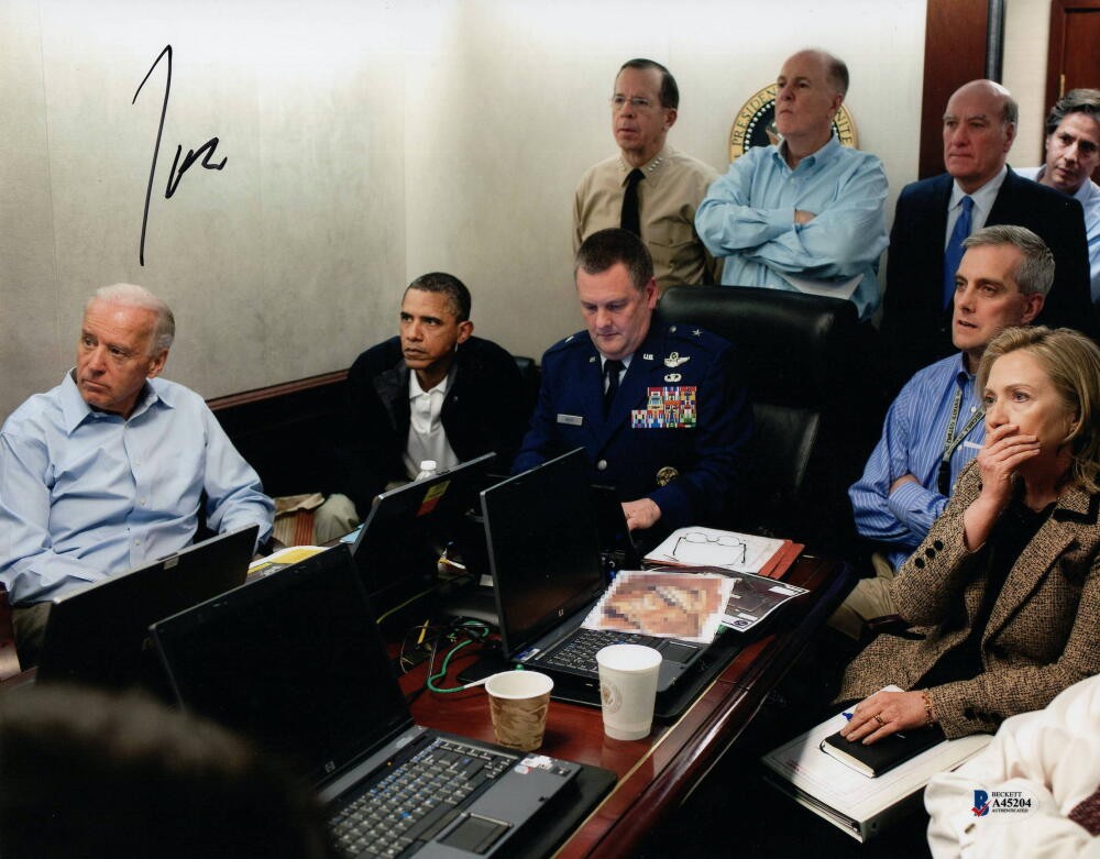 PRESIDENT JOE BIDEN SIGNED AUTOGRAPH 11X14 PHOTO BIN LADEN RAID WAR ROOM BECKETT