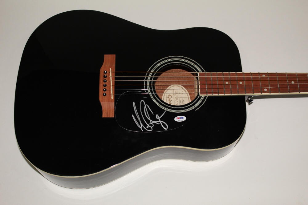 MARC ROBERGE SIGNED AUTOGRAPH GIBSON EPIPHONE ACOUSTIC GUITAR OAR ALL SIDES PSA