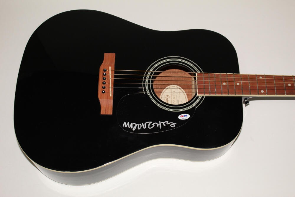 MIKE DOUGHTY SIGNED AUTOGRAPH GIBSON EPIPHONE ACOUSTIC GUITAR SOUL COUGHING PSA