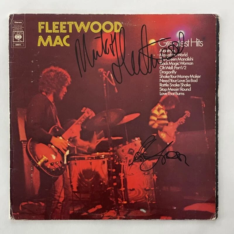 MICK FLEETWOOD MAC PETER GREEN SIGNED AUTOGRAPH ALBUM RECORD GREATEST HITS JSA