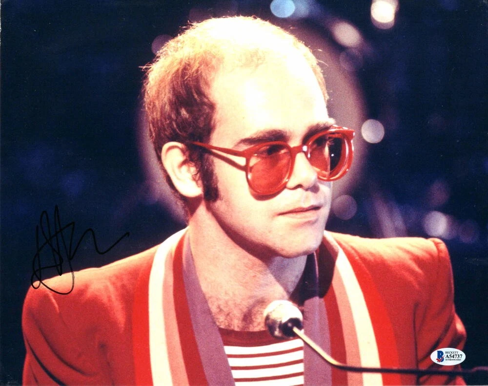 ELTON JOHN SIGNED AUTOGRAPH 11x14 PHOTO - GOODBYE YELLOW BRICK ROAD ICON BECKETT