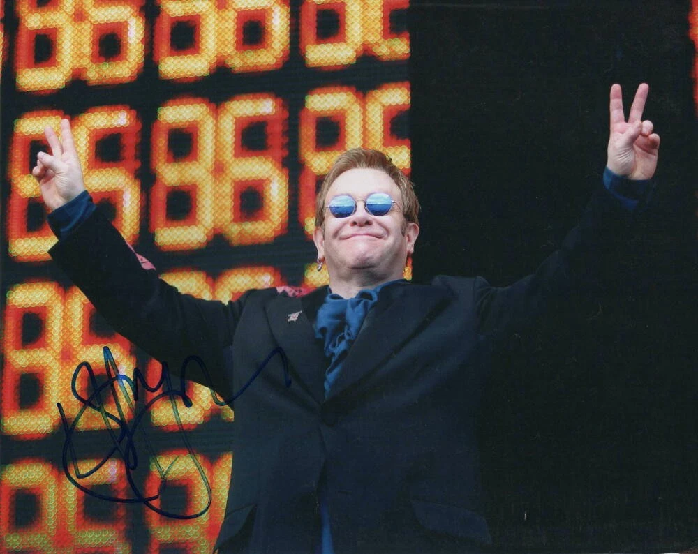ELTON JOHN SIGNED AUTOGRAPH 8X10 PHOTO - ROCK ICON, THE ROCKET MAN, REAL COA
