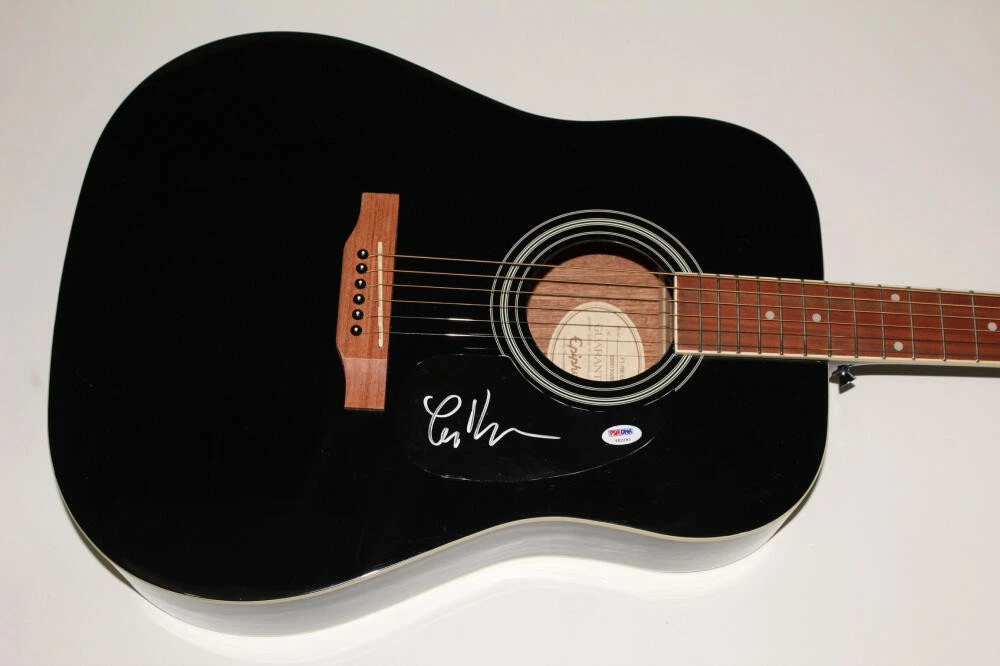 LINDSEY BUCKINGHAM SIGNED AUTOGRAPH GIBSON EPIPHONE ACOUSTIC GUITAR - RARE PSA