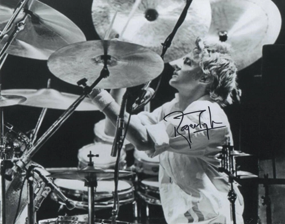 ROGER TAYLOR SIGNED AUTOGRAPH 8X10 PHOTO - LEGENDARY QUEEN DRUMMER, VERY RARE