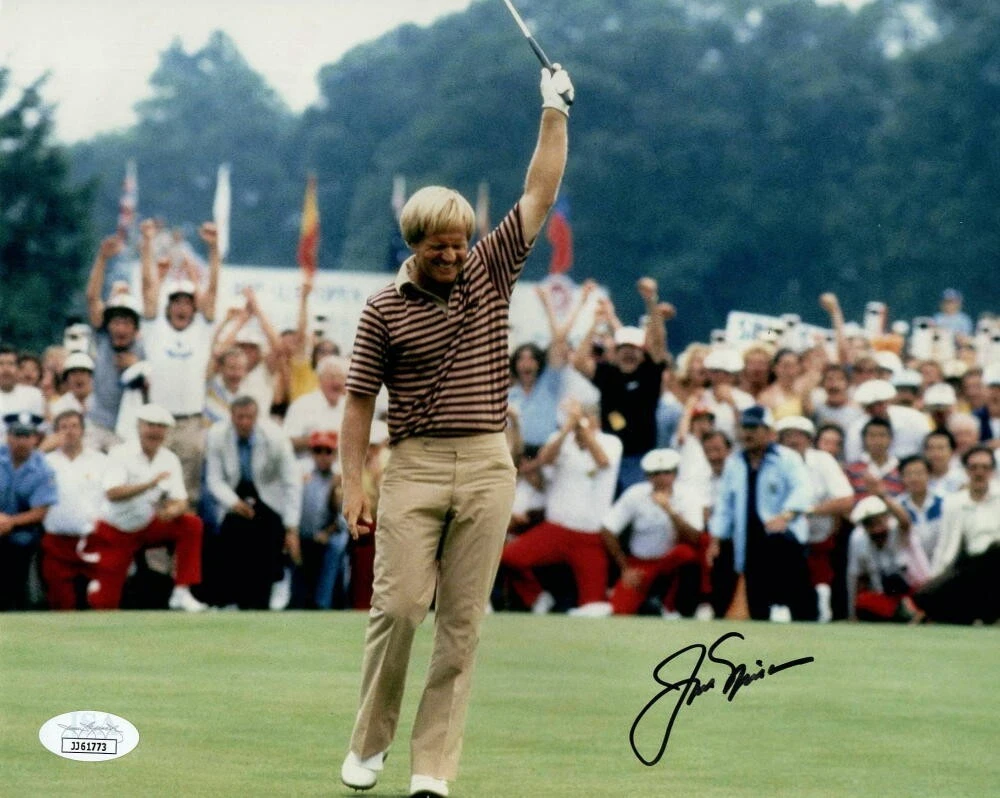 JACK NICKLAUS SIGNED AUTOGRAPH 8X10 PHOTO - THE GOLDEN BEAR, GOLF GREAT ICON JSA