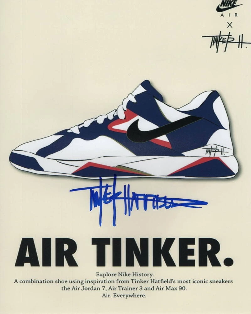 TINKER HATFIELD SIGNED AUTOGRAPH 8X10 PHOTO - NIKE AIR JORDAN DESIGNER BLUEPRINT