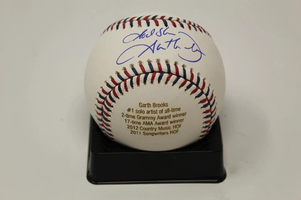 GARTH BROOKS SIGNED AUTOGRAPH OMLB BASEBALL BALL w/ CAREER ACHIEVEMENTS JSA RARE