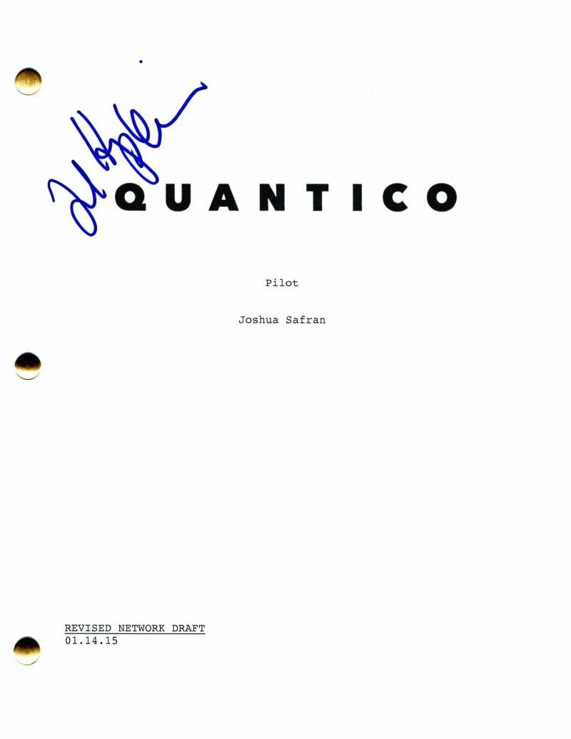 JOSH HOPKINS SIGNED AUTOGRAPH QUANTICO FULL PILOT SCRIPT - PRIYANKA CHOPRA JONAS