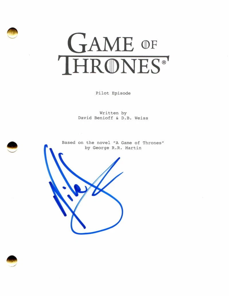 NIKOLAJ COSTER-WALDAU SIGNED AUTOGRAPH GAME OF THRONES FULL PILOT SCRIPT - JAMIE