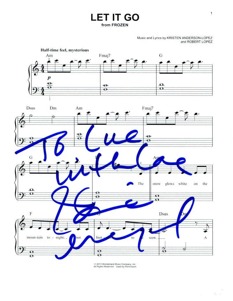 IDINA MENZEL SIGNED AUTOGRAPH 