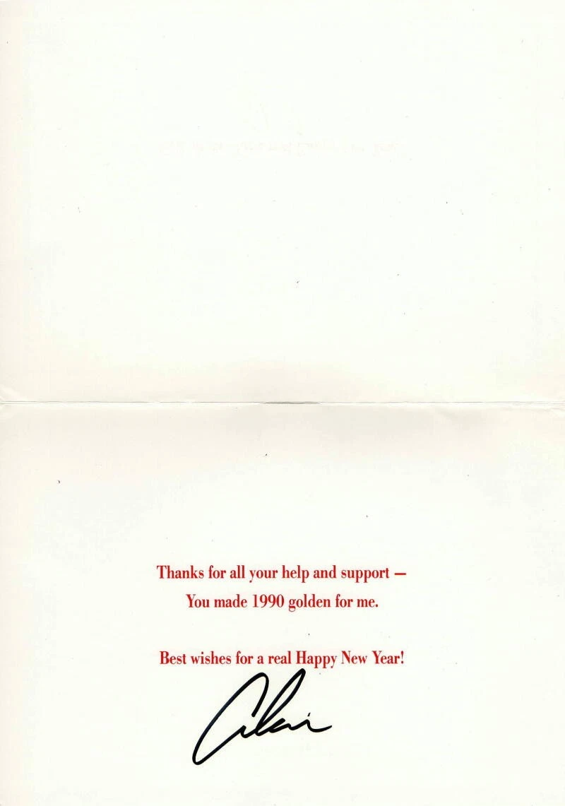 ALAN JACKSON SIGNED AUTOGRAPH 1990 CHRISTMAS HOLIDAY CARD - COUNTRY MUSIC STAR