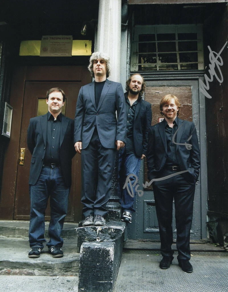 PHISH BAND (x3) SIGNED AUTOGRAPH 11X14 PHOTO - RARE! TREY ANASTASIO MIKE & PAGE