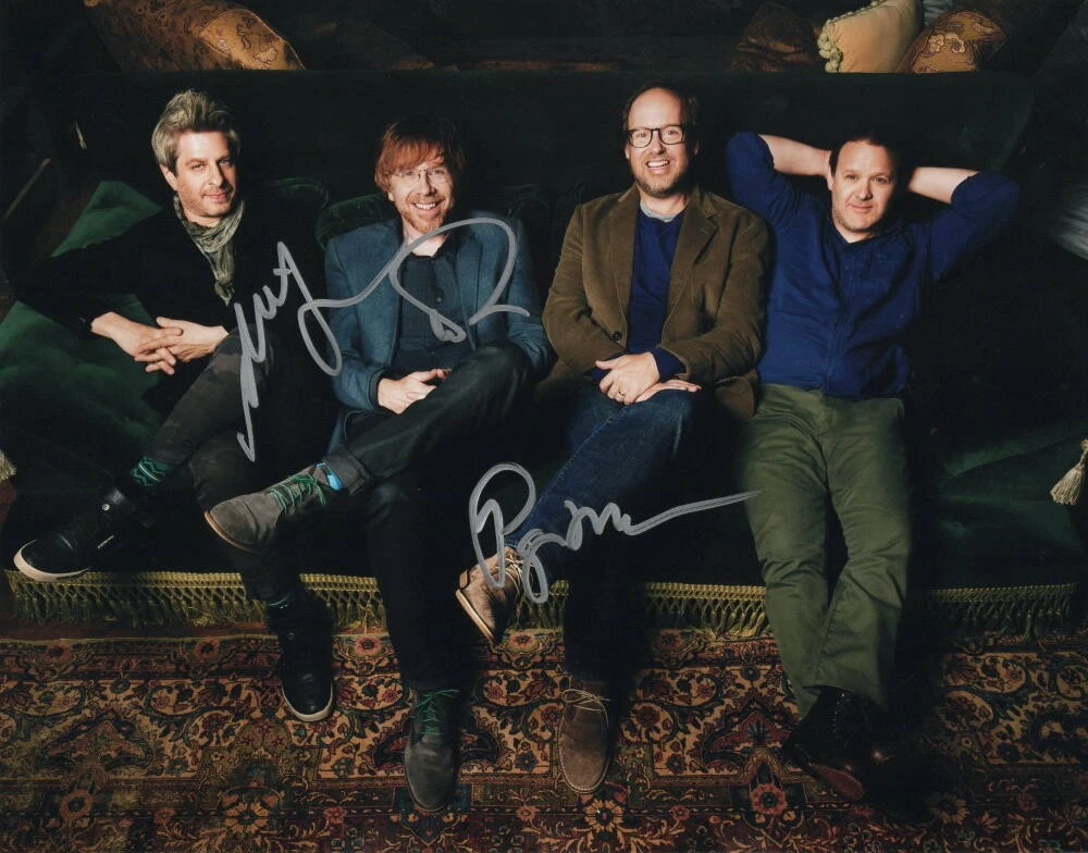 PHISH BAND SIGNED AUTOGRAPH 11X14 PHOTO - TREY ANASTASIO, MIKE, PAGE W/ ACOA COA