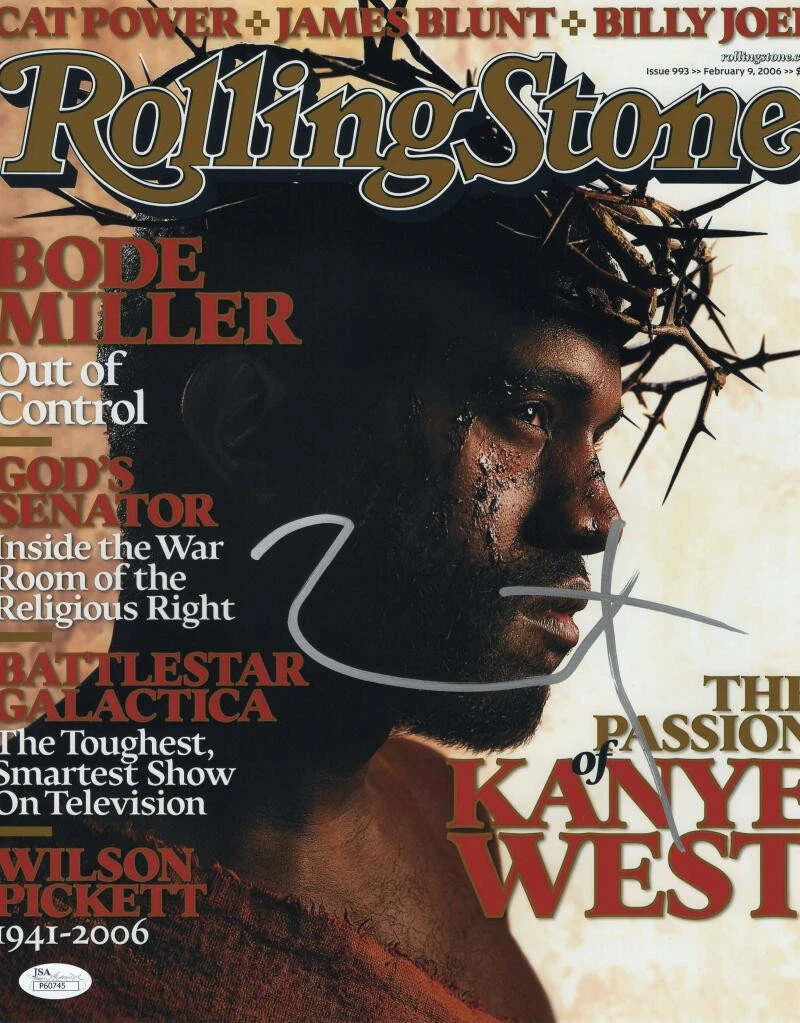 KANYE WEST SIGNED AUTOGRAPH 11X14 ROLLING STONE MAGAZINE PHOTO - GRADUATION JSA