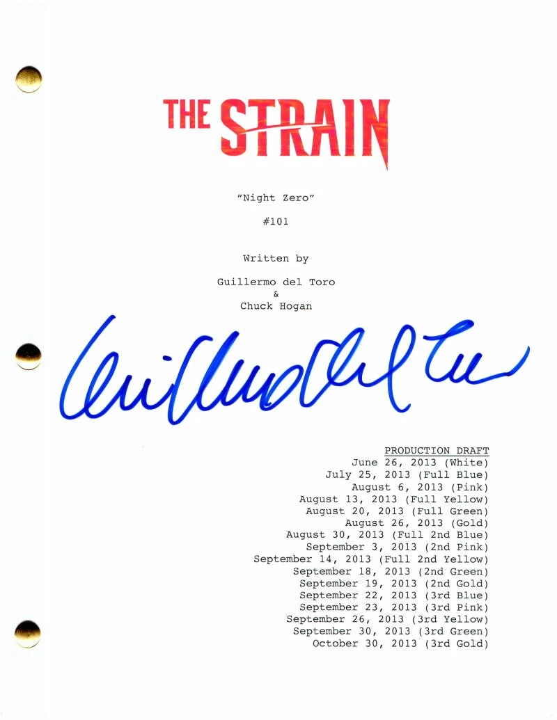 GUILLERMO DEL TORO SIGNED AUTOGRAPH THE STRAIN FULL PILOT SCRIPT - PACIFIC RIM