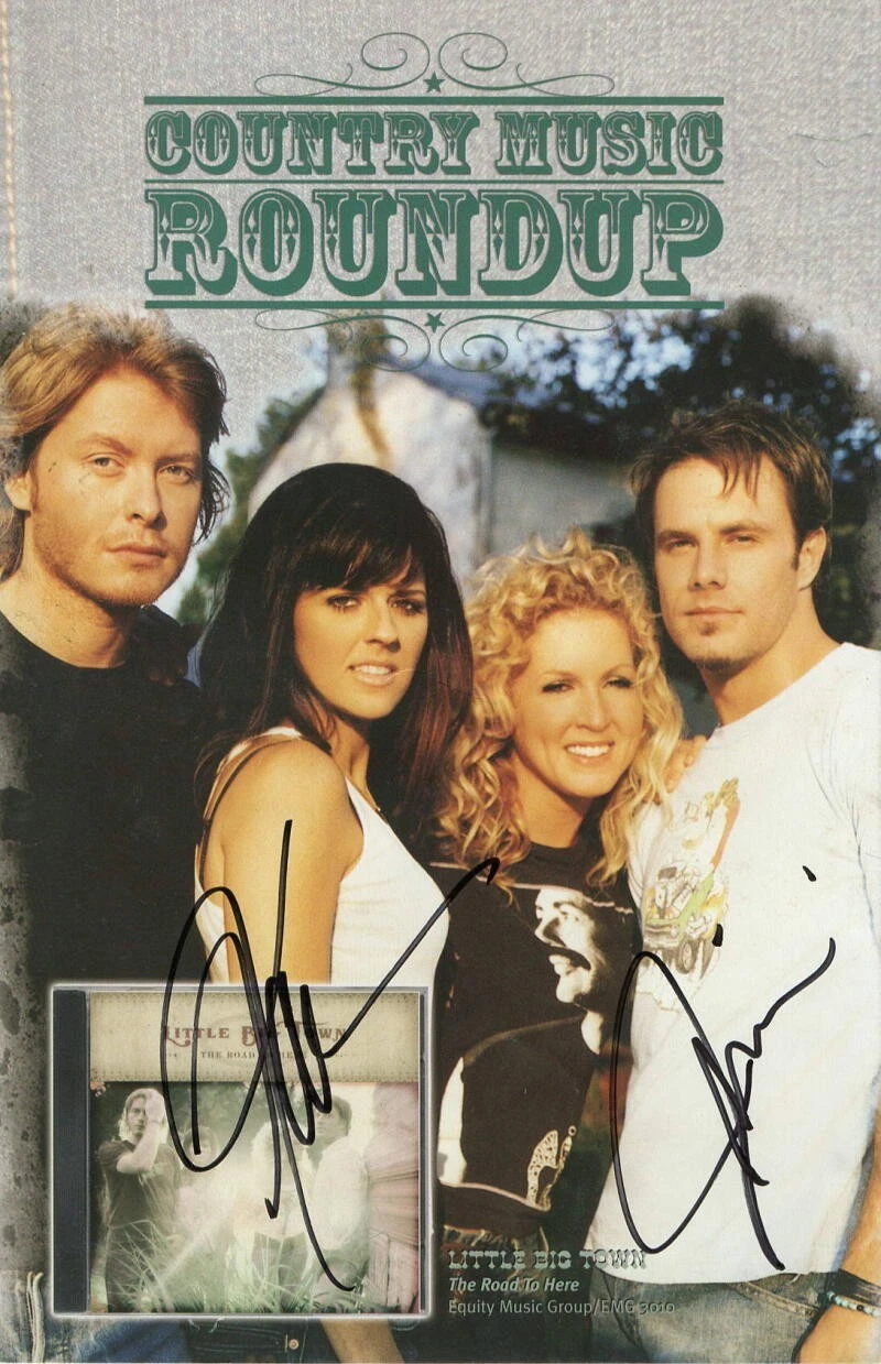 KAREN FAIRCHILD & JIMI WESTBROOK LITTLE BIG TOWN SIGNED AUTOGRAPH PAMPHLET - JSA