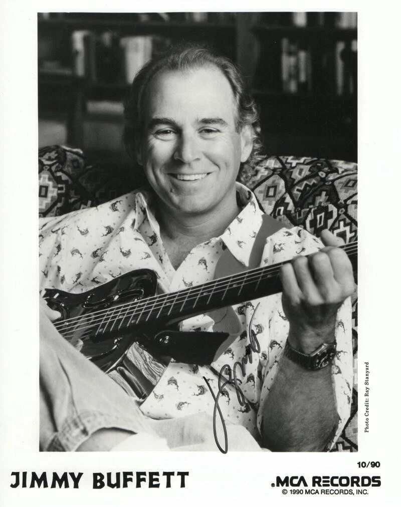 JIMMY BUFFETT SIGNED AUTOGRAPH 8X10 PHOTO - MARGARITAVILLE ICON, VERY RARE JSA
