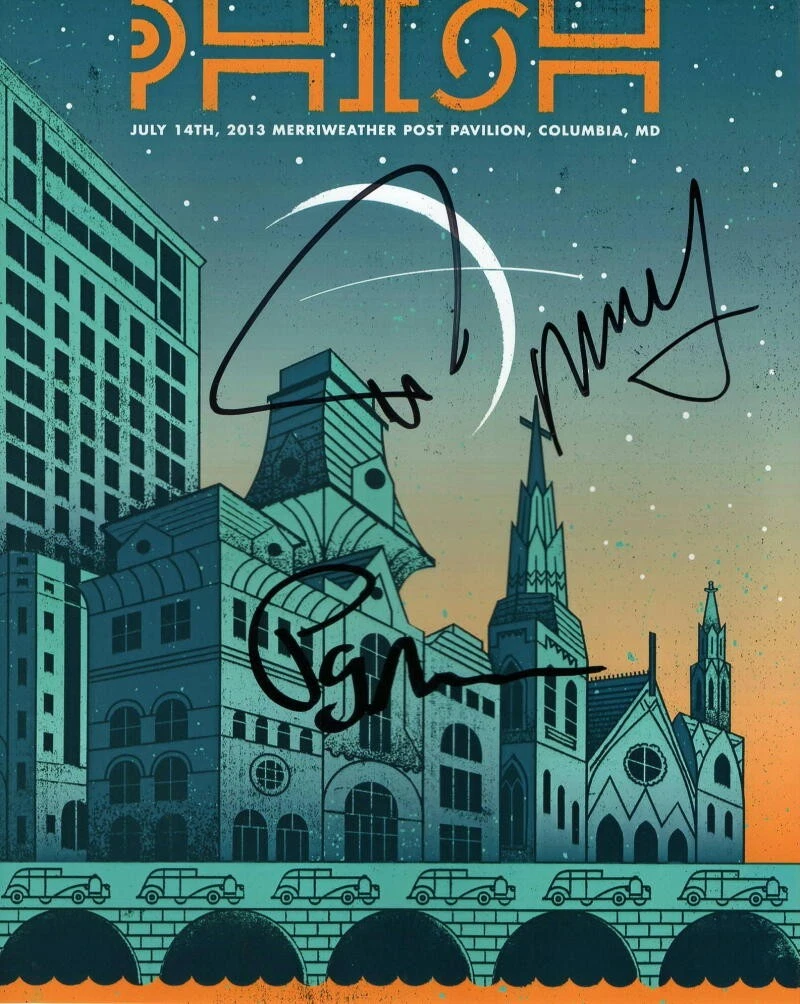 TREY ANASTASIO +2 PHISH BAND SIGNED AUTOGRAPH 8x10 MINI 2013 TOUR POSTER PHOTO