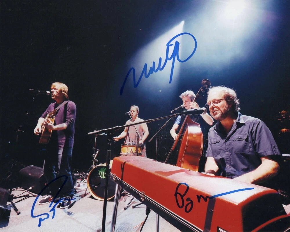 TREY ANASTASIO, MIKE GORDON, PAGE MCCONNELL SIGNED AUTOGRAPH 8x10 PHOTO - PHISH