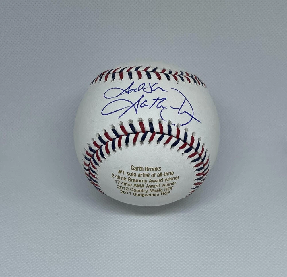 GARTH BROOKS SIGNED AUTOGRAPH CAREER ACHIEVEMENTS OMLB BASEBALL BALL RARE - JSA