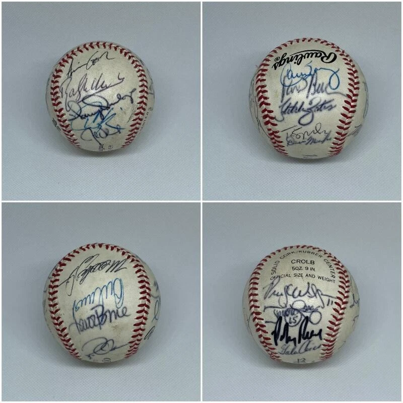 MULTI SIGNED AUTOGRAPH BASEBALL BALL - YANKEE MANAGER AARON BOONE + 17 OTHERS