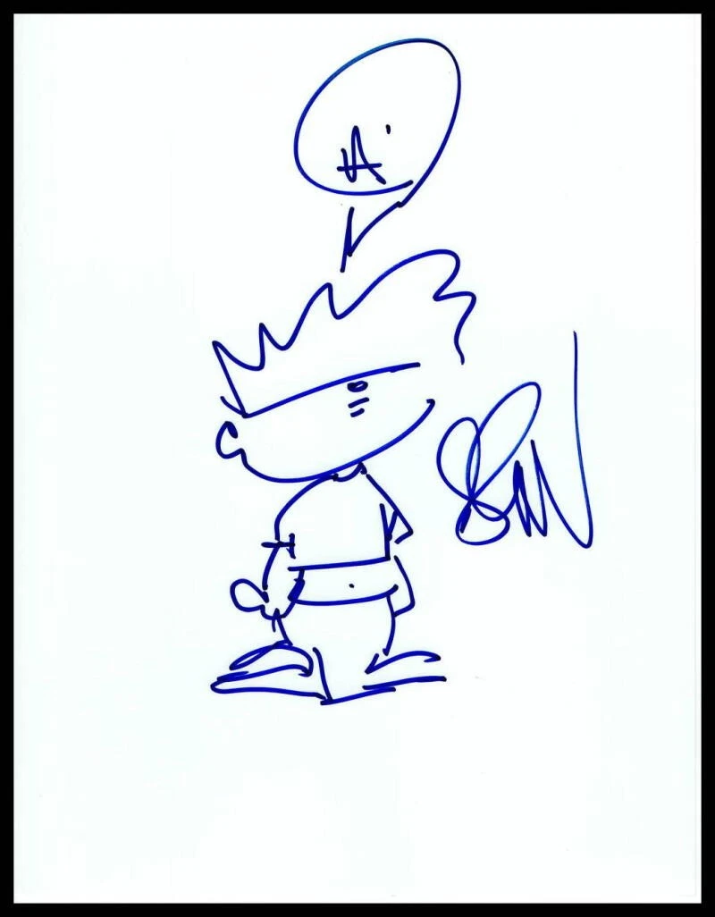 SETH GREEN HAND-DRAWN SIGNED AUTOGRAPH ORIGINAL ART SELF SKETCH - FAMILY GUY
