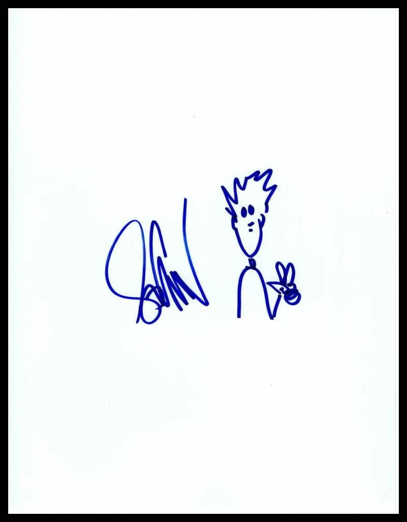 SETH GREEN HAND-DRAWN SIGNED AUTOGRAPH ORIGINAL ART SKETCH - ROBOT CHICKEN