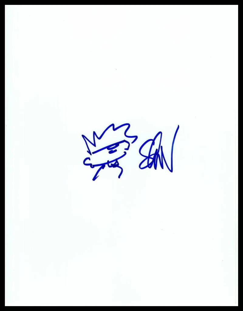 SETH GREEN HAND-DRAWN SIGNED AUTOGRAPH ORIGINAL ART SELF SKETCH - ROBOT CHICKEN