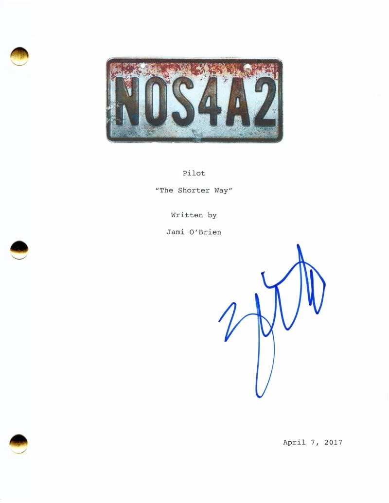 ZACHARY QUINTO SIGNED AUTOGRAPH NOS4A2 FULL PILOT SCRIPT – STAR TREK SPOCK, RARE COLLECTIBLE MEMORABILIA