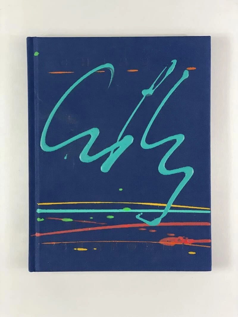 DALE CHIHULY SIGNED AUTOGRAPH W/ PAINT ON BOOK COVER 