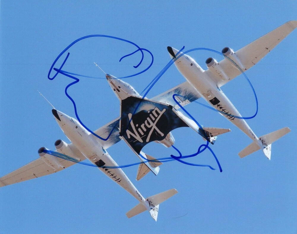 RICHARD BRANSON SIGNED AUTOGRAPH 8x10 PHOTO - VIRGIN GALACTIC CEO, VSS UNITY