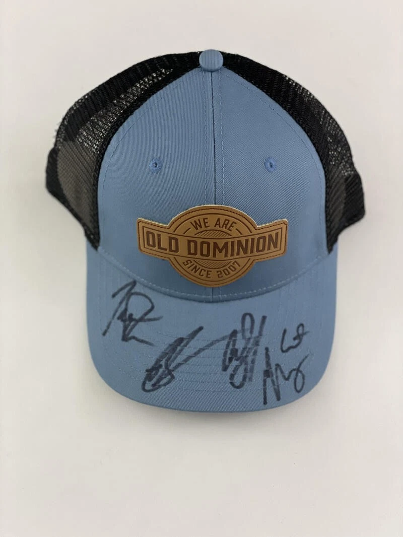 OLD DOMINION FULL BAND SIGNED AUTOGRAPH BASEBALL HAT CAP - MATTHEW RAMSEY + 4