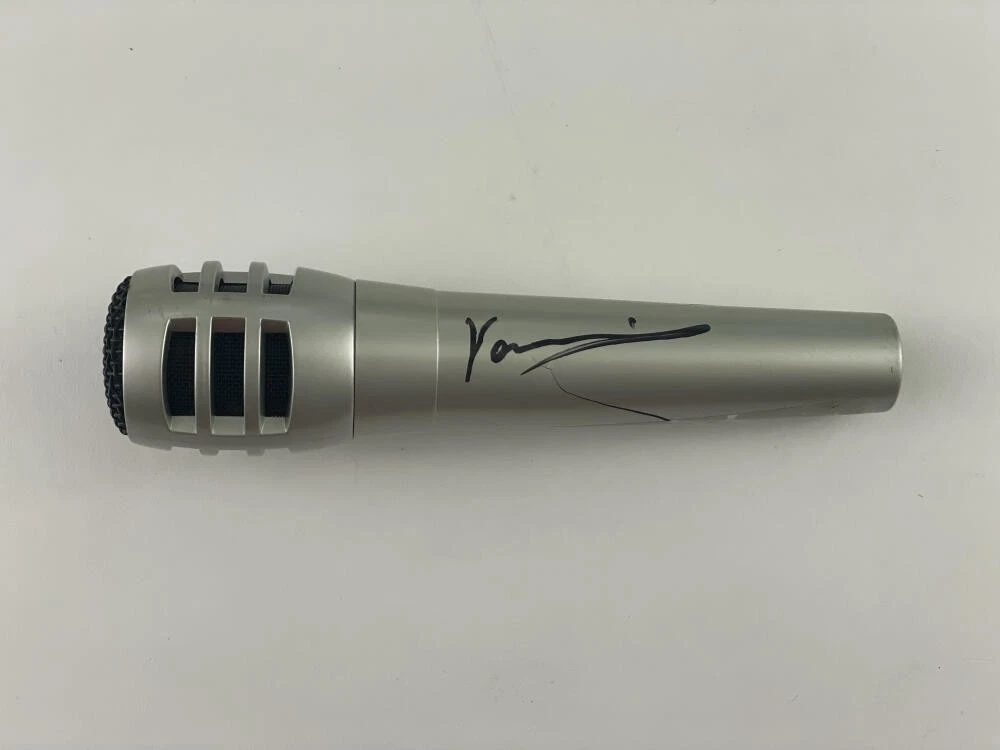 YANNI SIGNED AUTOGRAPH MICROPHONE MIC *CRACKED* WORLDRENOWNED MUSICIAN RARE PSA COLLECTIBLE MEMORABILIA