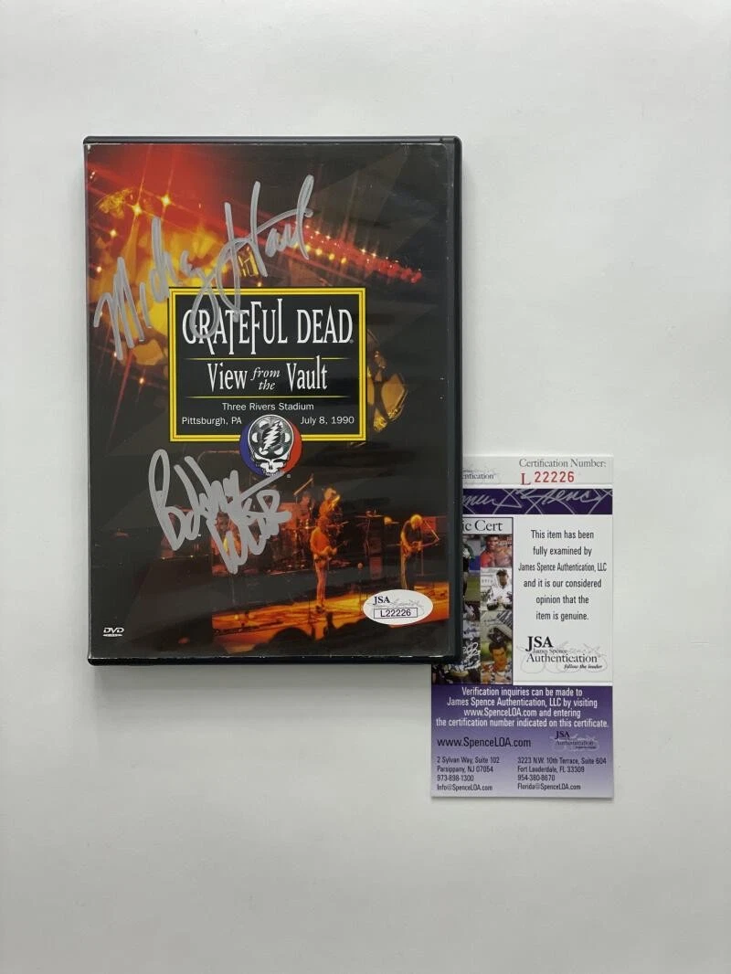 MICKEY HART, BOB WEIR SIGNED AUTOGRAPH GRATEFUL DEAD VIEW FROM THE VAULT DVD JSA