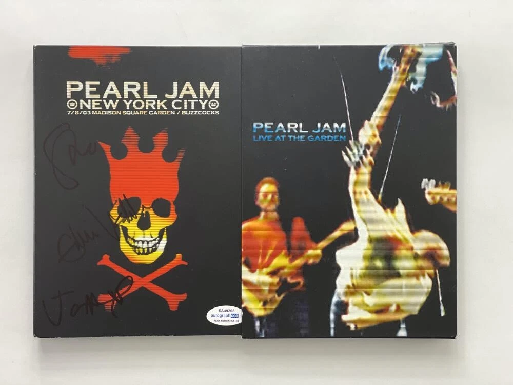 EDDIE VEDDER, STONE, JEFF SIGNED AUTOGRAPH PEARL JAM LIVE AT THE GARDEN W/ ACOA