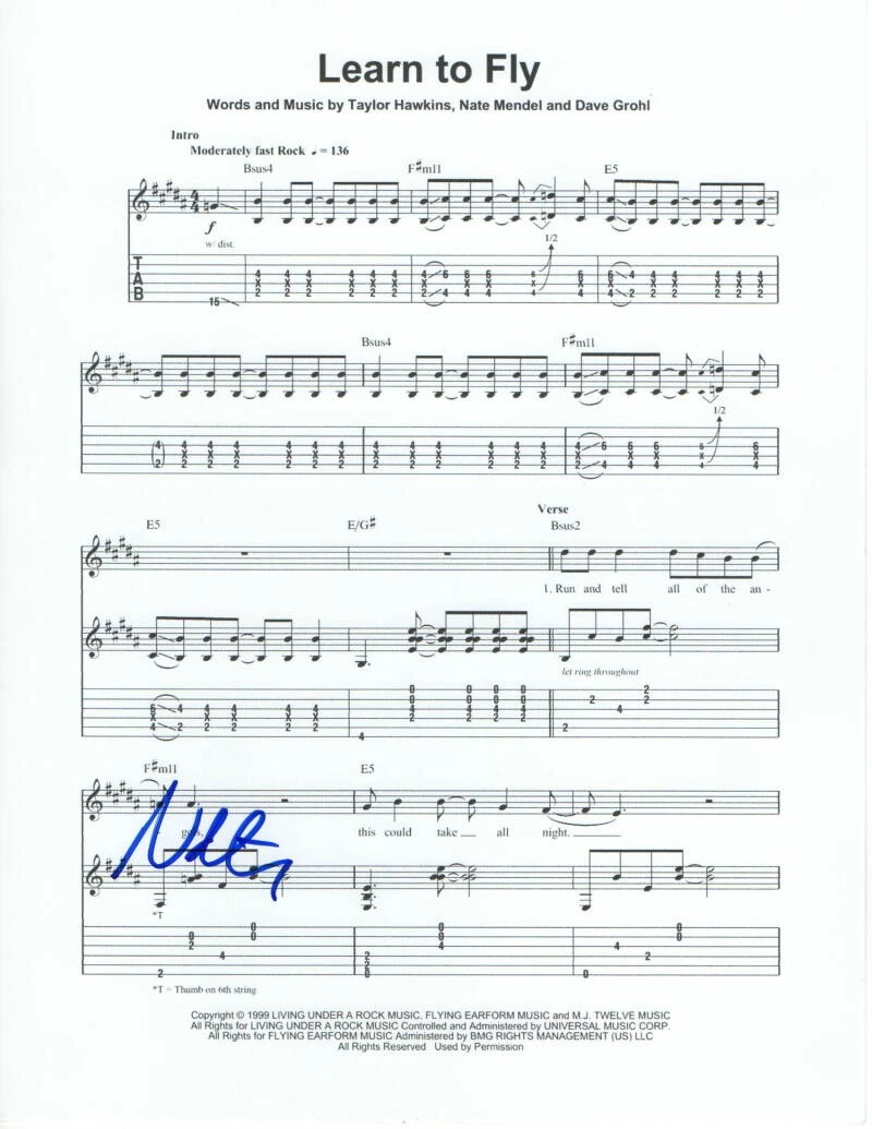 NATE MENDEL SIGNED AUTOGRAPH 