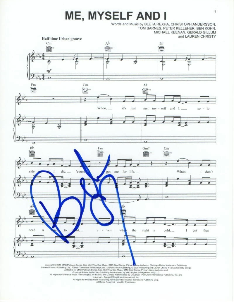 BEBE REXHA SIGNED AUTOGRAPH 