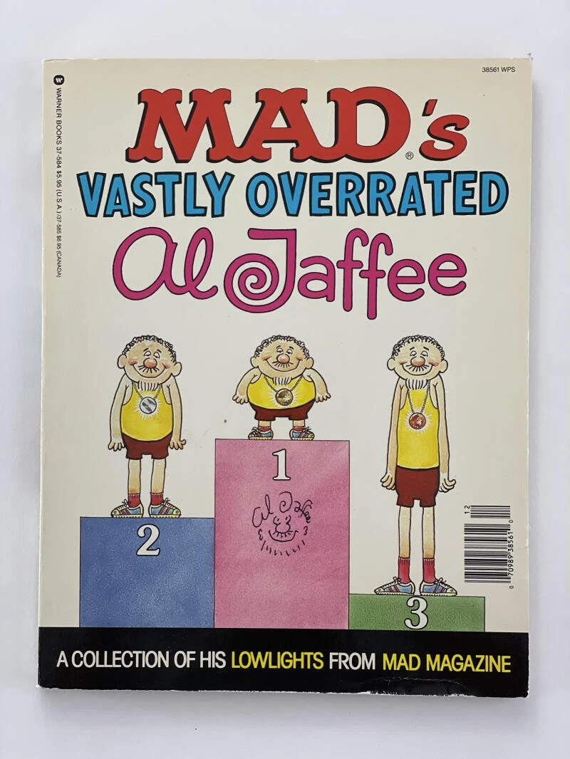 AL JAFFEE SIGNED AUTOGRAPH MAD MAGAZINE VASTLY OVERRATED W/ ORIGINAL SKETCH  JSA COLLECTIBLE MEMORABILIA