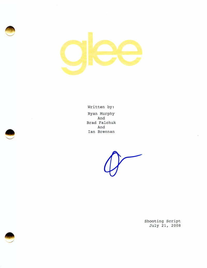DARREN CRISS SIGNED AUTOGRAPH GLEE FULL PILOT SCRIPT - LEA MICHELE DIANA AGRON