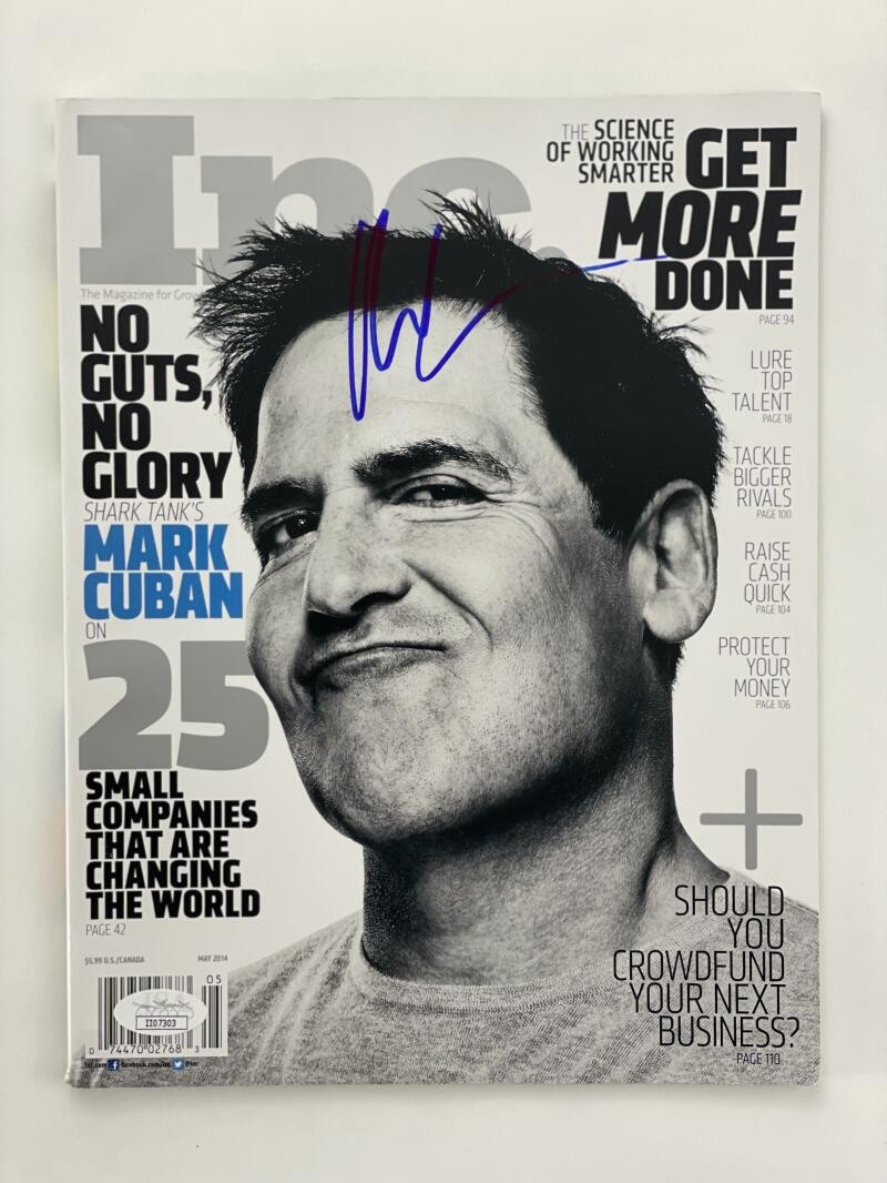 MARK CUBAN SIGNED AUTOGRAPH INC MAGAZINE - DALLAS MAVERICKS, SHARK TANK STAR JSA