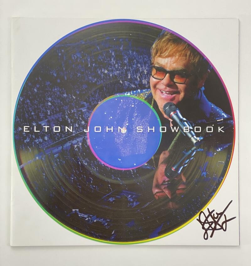 ELTON JOHN SIGNED AUTOGRAPH 2015 SHOWBOOK TOUR PROGRAM - THE ROCKETMAN REAL COA