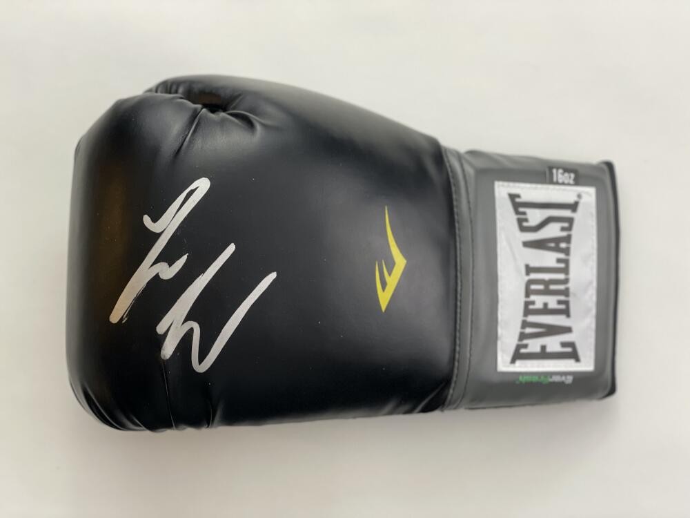 LOGAN PAUL SIGNED AUTOGRAPH BLACK EVERLAST BOXING GLOVE - MAYWEATHER VS PAUL JSA