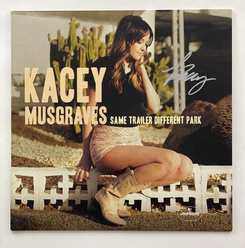 KACEY MUSGRAVES SIGNED AUTOGRAPH ALBUM RECORD SAME TRAILER DIFFERENT PARK W/ JSA