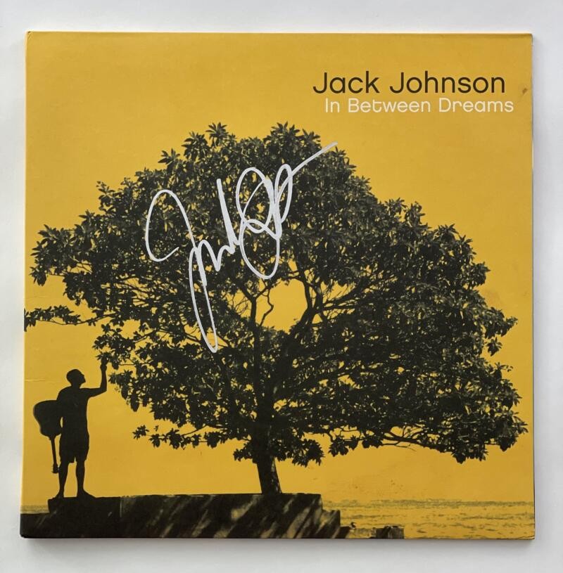 JACK JOHNSON SIGNED AUTOGRAPH ALBUM VINYL RECORD * IN BETWEEN DREAMS RARE W/ JSA