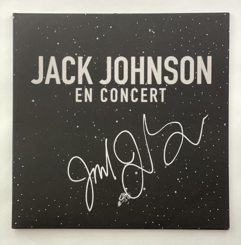 JACK JOHNSON SIGNED AUTOGRAPH ALBUM VINYL RECORD - EN CONCERT VERY RARE W/ JSA