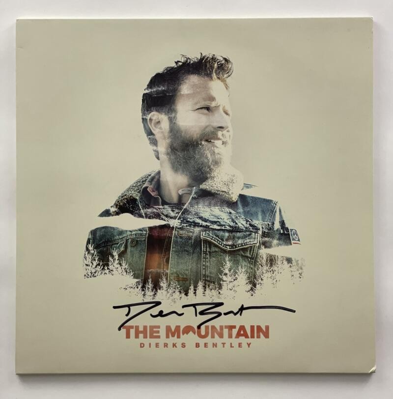 DIERKS BENTLEY SIGNED AUTOGRAPH ALBUM VINLY RECORD THE MOUNTAIN - RARE! w/ JSA