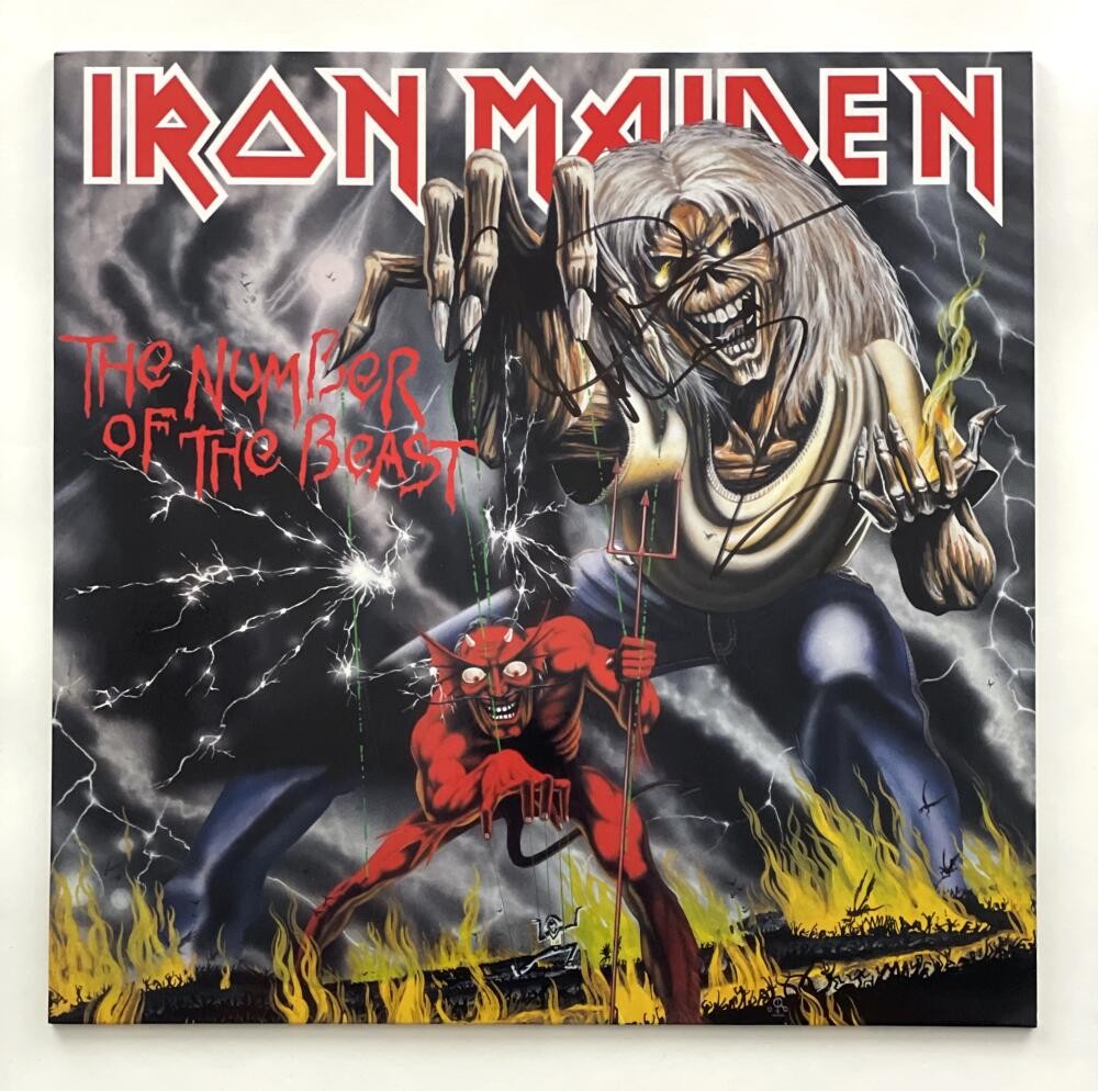 BRUCE DICKSON IRON MAIDEN SIGNED AUTOGRAPH ALBUM RECORD NUMBER OF THE BEAST JSA